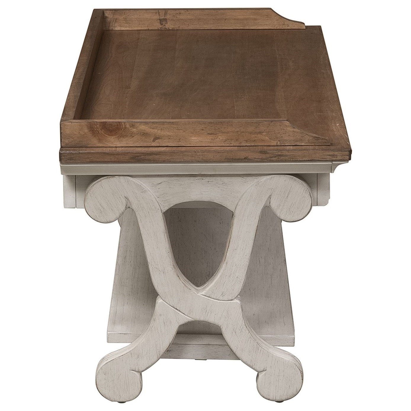 Farmhouse reimagined antique on sale white bed bench